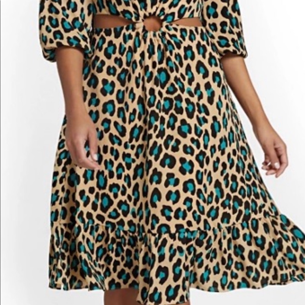 Leopard print cut out MIDI Brand New Size Large - Picture 4 of 7